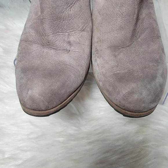 TESORI Womens Grey Wedge Ankle Boot Bootie Casual Neutral Daily Shoe Pull On 8 M - Picture 4 of 11